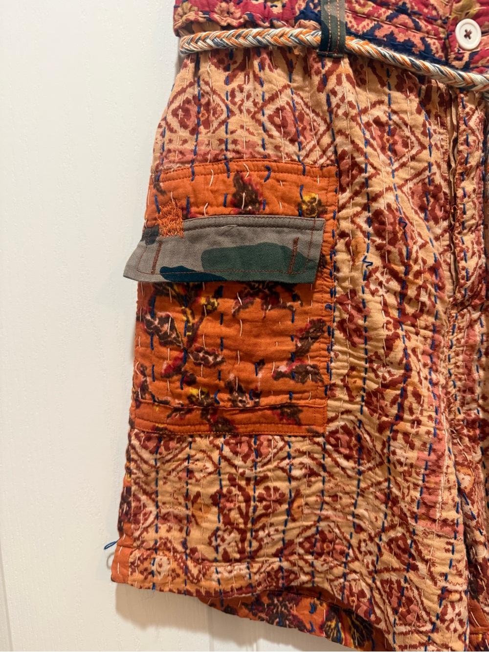 Free People Orange Patterned Women Shorts - Picture 3 of 11